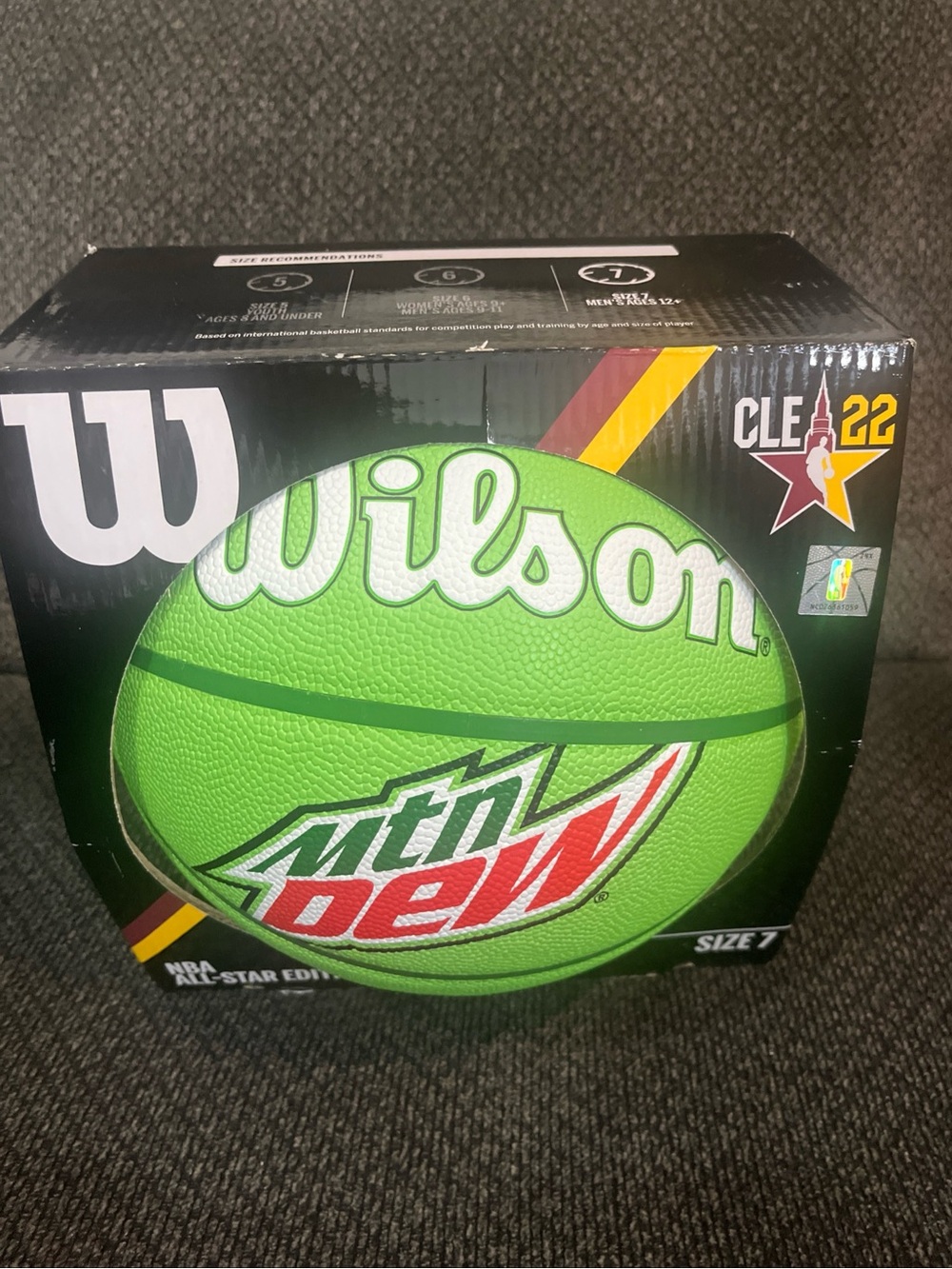 2022 NBA All-Star Game Mountain Dew Official Full Size 7 Game Ball Basketball